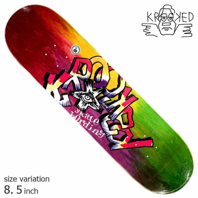 KROOKED TEAM EYE DYE 8.5 inch デッキ スケートボード スケボー クルキッド クルックド スケート SKATE