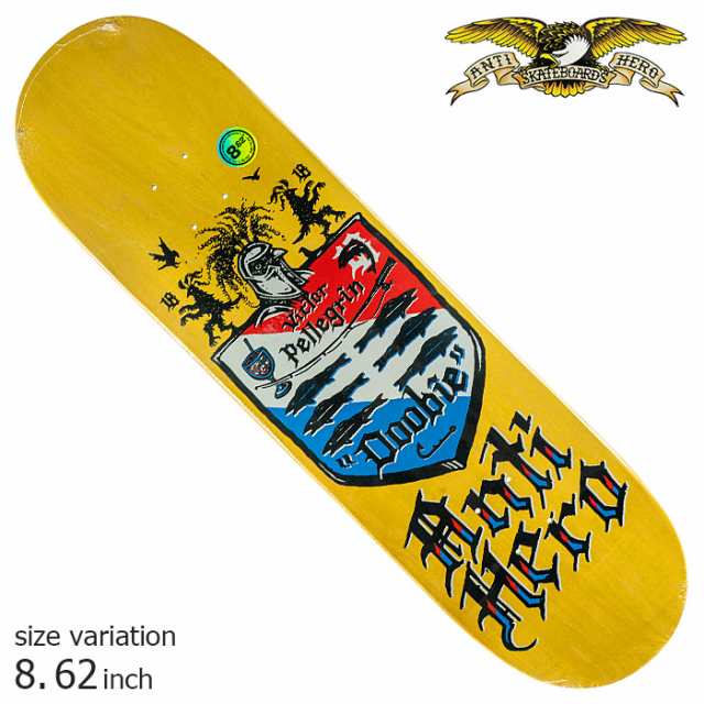 ANTIHERO DOOBIE COAT OF ARMS 8.62 inch アンチヒーロー スケボー デッキ スケートボード SKATEBOARD アンタイ ヒーロー