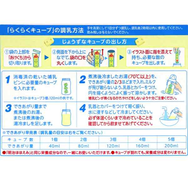 2箱セット』【送料無料】明治ほほえみ らくらくキューブ 0カ月〜1歳頃