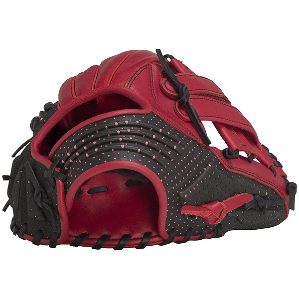Fires 軟式グローブ 赤黒 大人用 外野用 野球 FIRES 軟式
