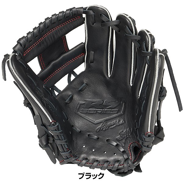 【交換往復送料無料】 野球 グローブ 軟式 ジュニア 子供 右投げ ローリングス Rawlings ジュニア HYPER TECH R9 SERIES オールラウンド サイズ：S ジュニア ブラック GJ5R9BFS-B 型付け可能(G)