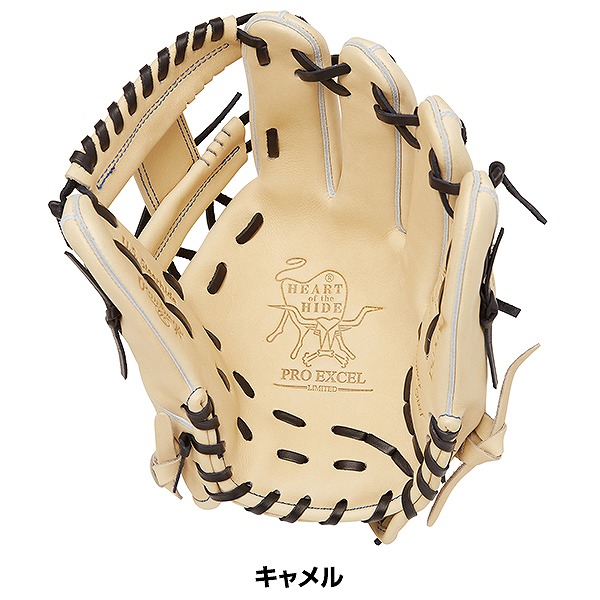 【交換往復送料無料】 野球 グローブ 軟式 大人 右投げ ローリングス Rawlings HOH PRO EXCEL -FINGER SHIFT STYLE- 内野手用 サイズ：11.5 キャメル GR5HE934FS-CAM 型付け可能(G)
