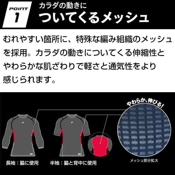 SSK アンダーシャツ 大人 長袖 丸首 オールシーズン SCβ やわらか 脇メッシュ SCB019LL 野球アンダー メール便可｜au PAY  マーケット