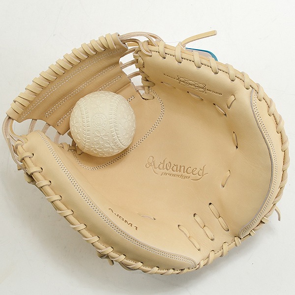 【交換往復送料無料】 野球 キャッチャーミット 軟式 少年 右投げ SSK プロエッジ proedge プロエッジアドヴァンスド 捕手用 ジュニア キャメル AJBM1-12-L 型付け可能(G)_5