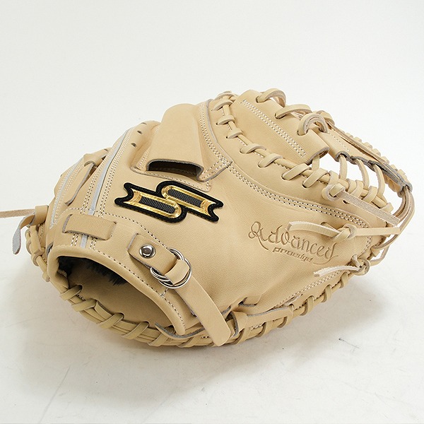 【交換往復送料無料】 野球 キャッチャーミット 軟式 少年 右投げ SSK プロエッジ proedge プロエッジアドヴァンスド 捕手用 ジュニア キャメル AJBM1-12-L 型付け可能(G)_12