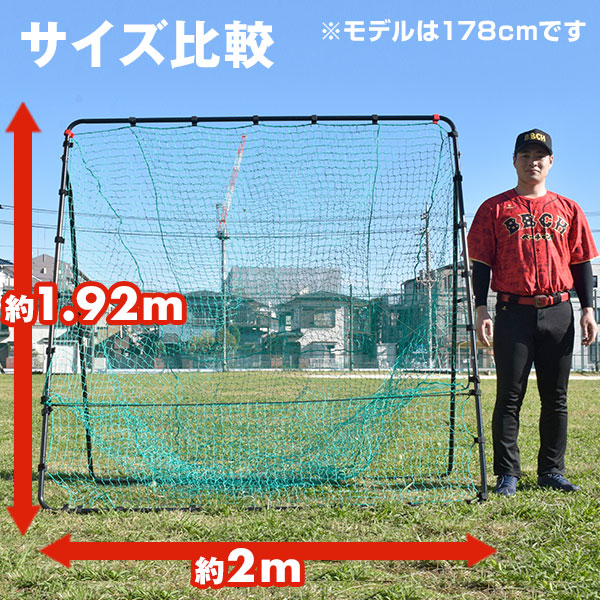 野球 練習 ネット 硬式 軟式M号・J号 ソフトボール対応 約2×2m 大型