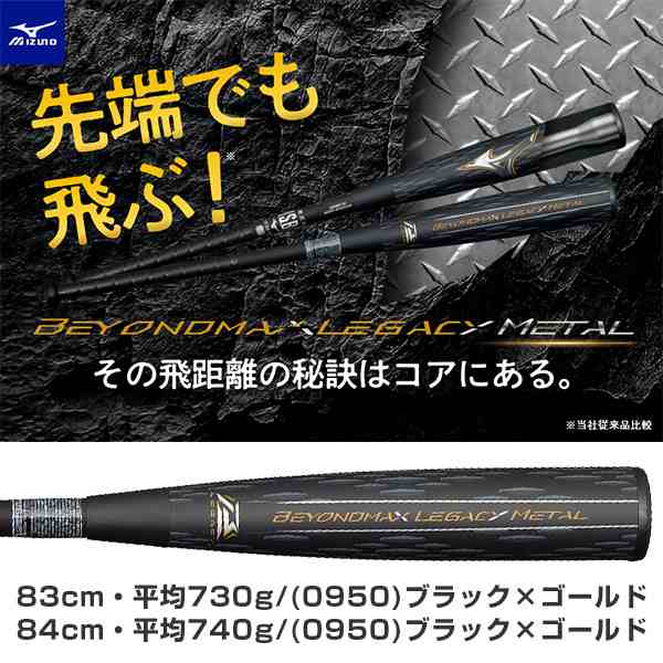 ミズノ ビヨンドマックスレガシー メタル 軟式バット 1CJBR173 83cm 