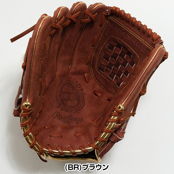 【交換往復送料無料】 野球 グローブ 軟式 大人 左投げ ローリングス Rawlings HOH HERITAGE PRO -JEANS- 投手用 サイズ11.75 ブラウン 指カバー 背面紐 GR4FR7A15W 型付け可能(G) キャッチボール