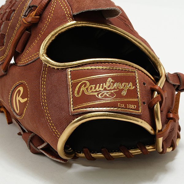 【交換往復送料無料】 野球 グローブ 軟式 大人 左投げ ローリングス Rawlings HOH HERITAGE PRO -JEANS- 投手用 サイズ11.75 ブラウン 指カバー 背面紐 GR4FR7A15W 型付け可能(G) キャッチボール