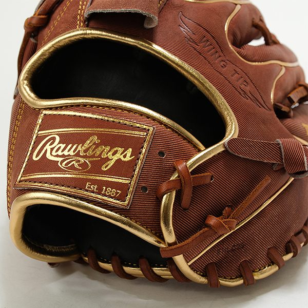 【交換往復送料無料】 野球 グローブ 軟式 大人 左投げ ローリングス Rawlings HOH HERITAGE PRO -JEANS- 投手用 サイズ11.75 ブラウン 指カバー 背面紐 GR4FR7A15W 型付け可能(G) キャッチボール