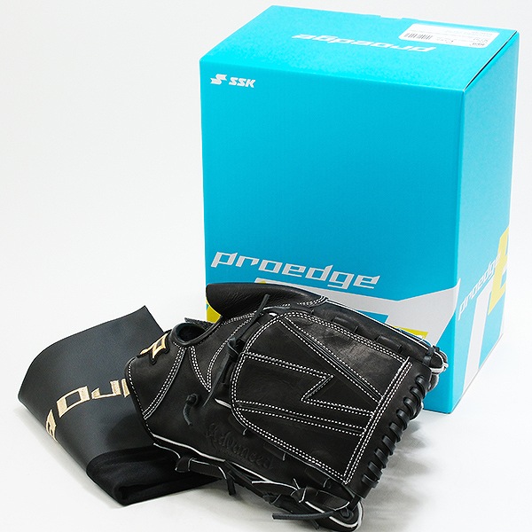 【交換往復送料無料】 野球 グローブ 硬式 大人 右投げ SSK プロエッジ proedge 硬式プロエッジアドヴァンスドシリーズ -B TYPE- 投手用 サイズ6L ブラック 高校野球対応 AKB715-90 型付け可能(G)