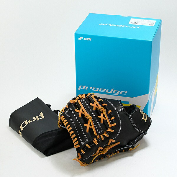 【交換往復送料無料】 野球 ファーストミット 硬式 大人 左投げ SSK プロエッジ proedge 硬式プロエッジアドヴァンスドシリーズ -B TYPE- 一塁手用 ブラック×タン 高校野球対応 AKBF130-9047 型付け可能(G)