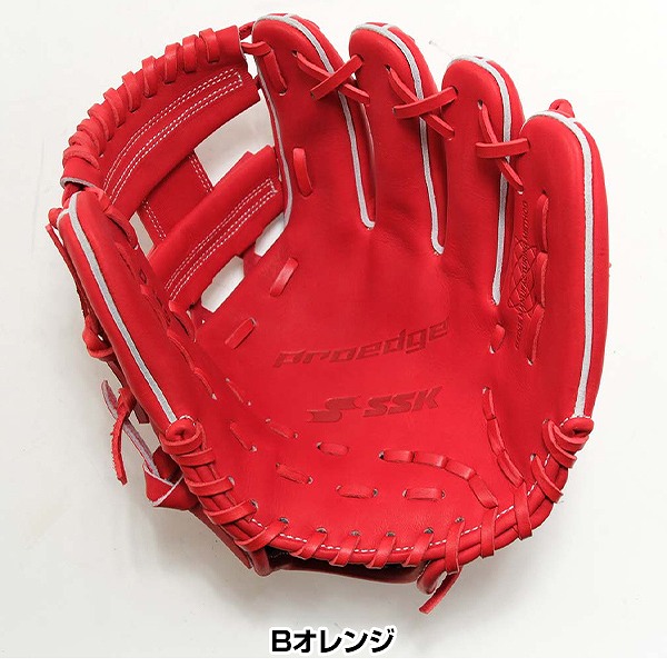 【交換往復送料無料】 野球 グローブ 軟式 少年 右投げ SSK プロエッジ proedge オールラウンド グラブレングス:S 1年生 2年生 3年生 ジュニア Bオレンジ PJB2-32-L 型付け可能(G)_4
