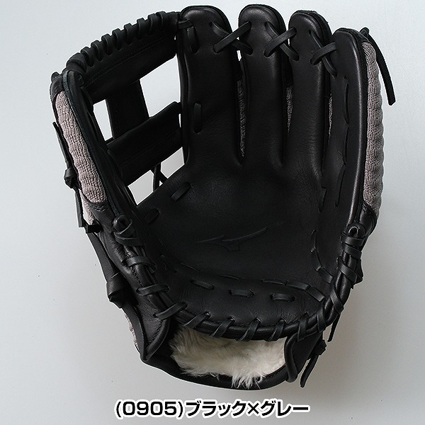 交換無料 野球 グローブ 軟式 大人 右投げ ミズノ 軟式用テックニット TECH KNIT 内野手用 内野用 サイズ9 ブラックxグレー 黒 灰色 1AJGR29803 草野球_4