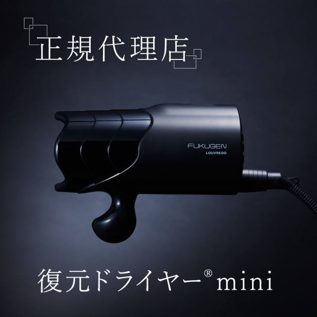 ルーヴルドー LOUVREDO 復元 ドライヤー mini LJ-365C1（ブラック）【正規品/日本製】 コンパクト ヘアドライヤー 振動気化方式 低温 遠