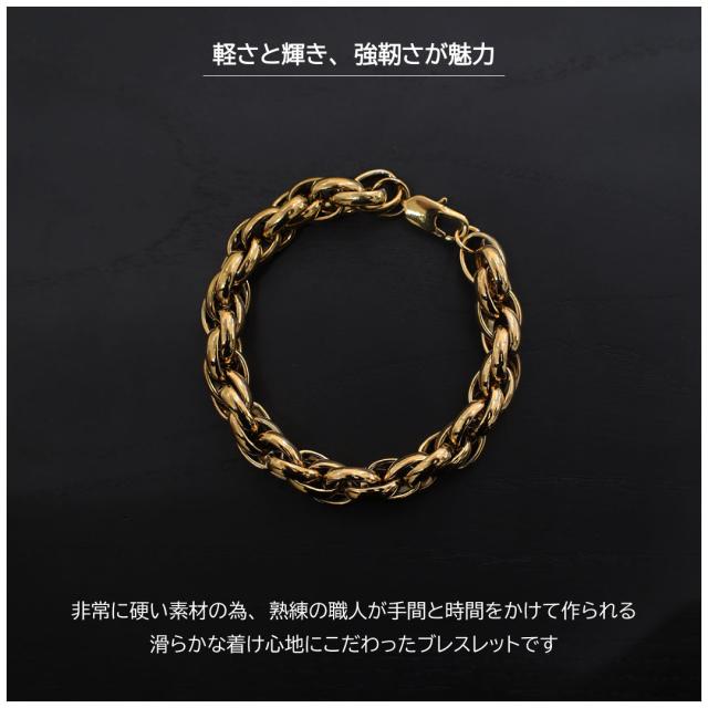 4℃ ゴールドダブルチェーンブレスレット 金 k18 18金 4面