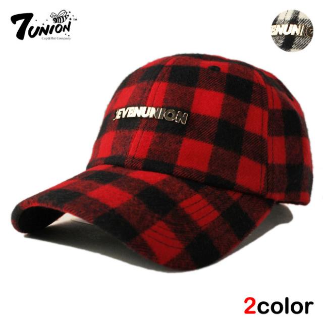 セブンユニオン 7UNION ストラップバックキャップ 帽子 メンズ レディース チェック フリーサイズ [ 翌日お届け ] [ wt rd ptn ]の通販は 5,720円