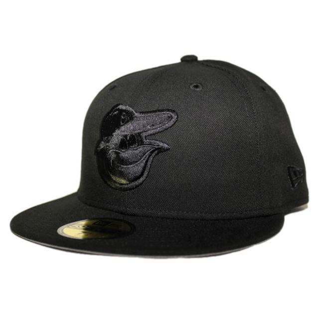 ニューエラ ベースボールキャップ 帽子 NEW ERA 59fifty メンズ レディース MLB ボルティモア オリオールズ 6 3/4-8 1/4 [ bk ]