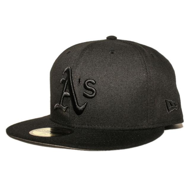 ニューエラ ベースボールキャップ 帽子 NEW ERA 59fifty Li678 メンズ レディース MLB オークランド アスレチックス 6 3/4-8 1/4 [ bk ]