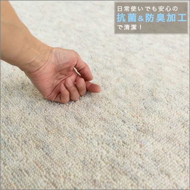 カーペット 6畳 六畳 江戸間 絨毯 抗菌 防臭 日本製 ラグ シンプル