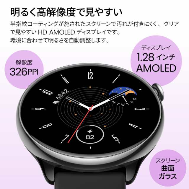 アマズフィット Amazfit GTR Mini スマートウォッチ 血中酸素 睡眠