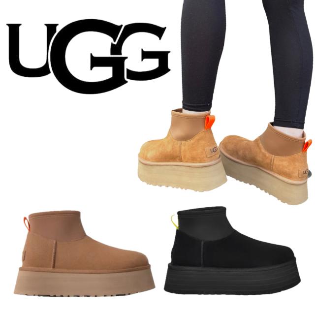 アグ UGG ムートンブーツ 厚底 1168170 レディース ブーツ 冬 防寒 靴 クラシック ミニ ディッパー ショート丈 Classic Mini Dipper