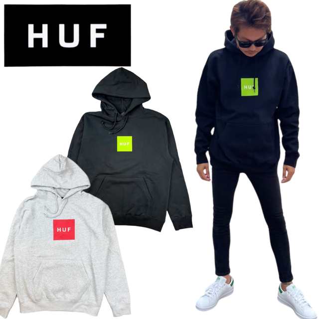 ハフ HUF パーカー スウェット 裏起毛 PF00465 ボックスロゴ ロング