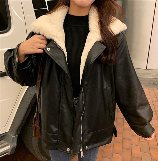ムートン ジャケット ボア レザー ライダース アウター ジッパー ZARA レザー ボア ムートンジャケット HARE ロンハーマン