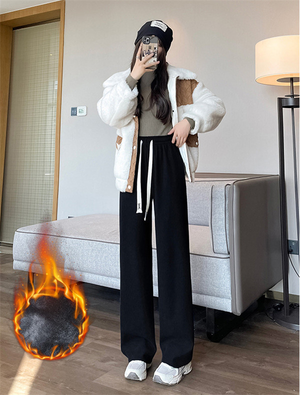 ワイドパンツ トレンド 韓国ファッションコーデュロイ ワイド