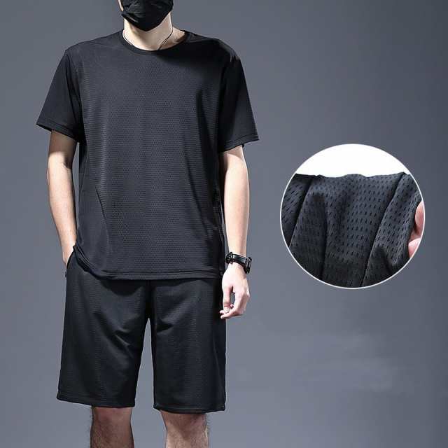 セットアップ メンズ ルームウェア 上下セット 速乾 半袖tシャツ