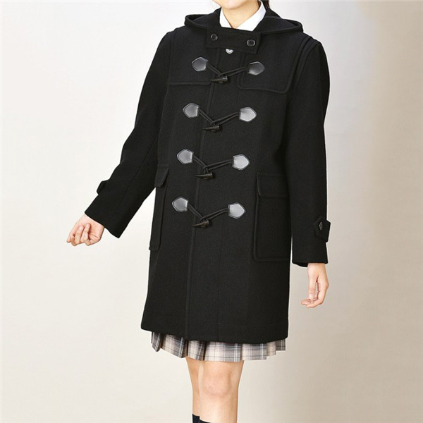 学生用 ダッフルコート 通学 美品 カンコー学生服 スクールコート 女子用 前ファスナー付きダッフルコート