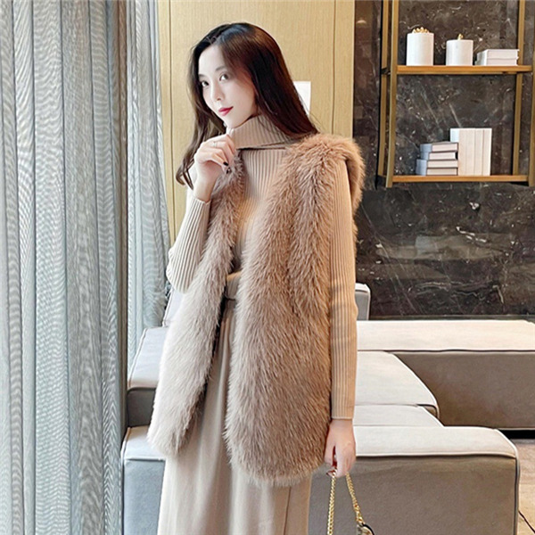暖かいベスト レディース お洒落 　革と毛皮のアルパカベスト, アウトドア服 暖かいベスト レディース お洒落 革と毛皮のアルパカベスト