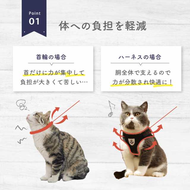 猫 ハーネス 抜けない 胴輪 リード 全4サイズ・8カラー ダブルロック メッシュ 猫用 ネコ キャット ねこ 災害 避難 通院 散歩 お出かけの通販はau  PAY マーケット - R.N.P au PAY マーケット店