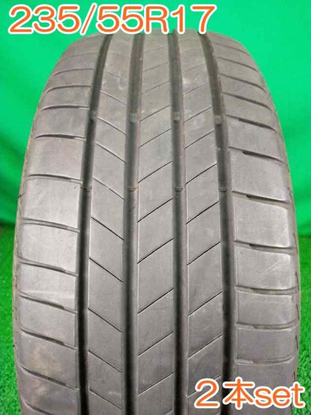 送料無料 BRIDGESTONE ブリヂストン 235/55R17 103H TURANZA T005 夏タイヤ サマータイヤ 2本セット [ A3055 ] 【中古タイヤ】