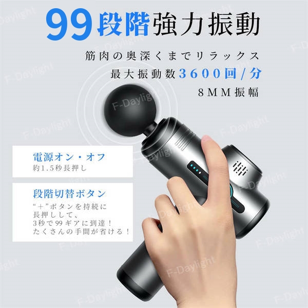 マッサージガン ハンディガン 筋膜リリース リリースガン 静音 振動マシン マッサージャー 小型 ミニ リフトケア マッサージ機 コンパクト 健康器具 肩 首 足 腰痛 健康 プレゼント 8種類アタッチメント 収納ケース付 マッサージガン ハンディガン 筋膜リリース リリースガン 静音 振動