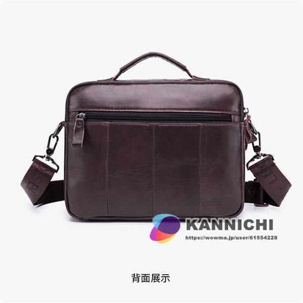 ショルダーバッグ メンズ ビジネスバッグ 本革レザー 手提げ 斜め掛け 通学 通勤 耐摩設計 紳士 牛革 ブラック ブラウンの通販は