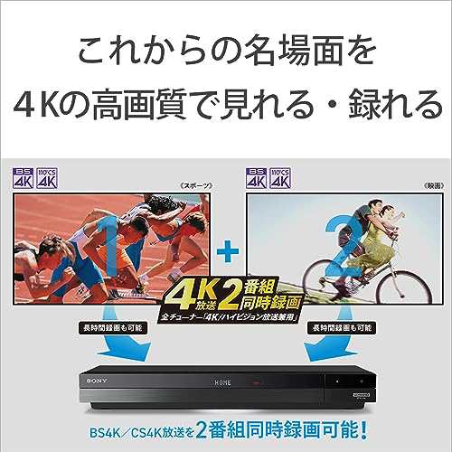 ソニー 2TB 2チューナー 4K ブルーレイレコーダー BDZ-FBW2200 4K放送