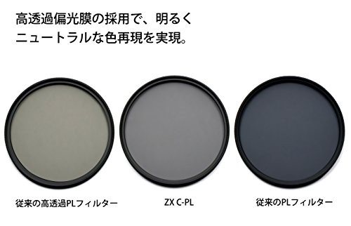 Kenko PLフィルター ZX サーキュラーPL 67mm 高透過偏光膜採用 撥水