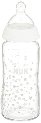 NUK ヌーク ほ乳びん プレミアムチョイス ガラス製 新生児から イヤがらずに飲める おっぱいに近いほ乳びん (柔軟に形を変えるニップル)