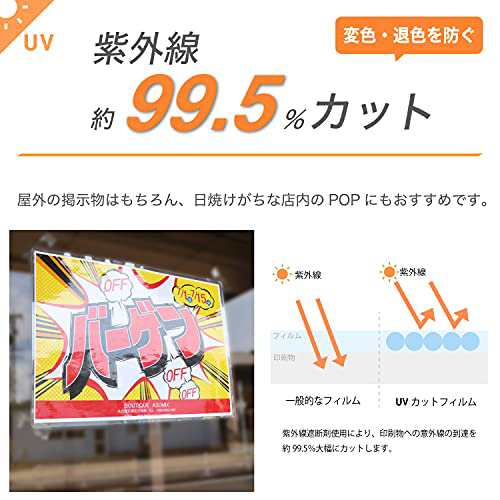 アスカ ラミネートフィルム UV 99.5%カット A3 100ミクロン 100枚入 F4004