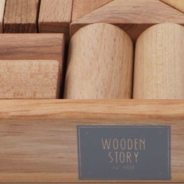 Wooden Story ウドゥン・ストーリー ナチュラルブロック 積み木30個