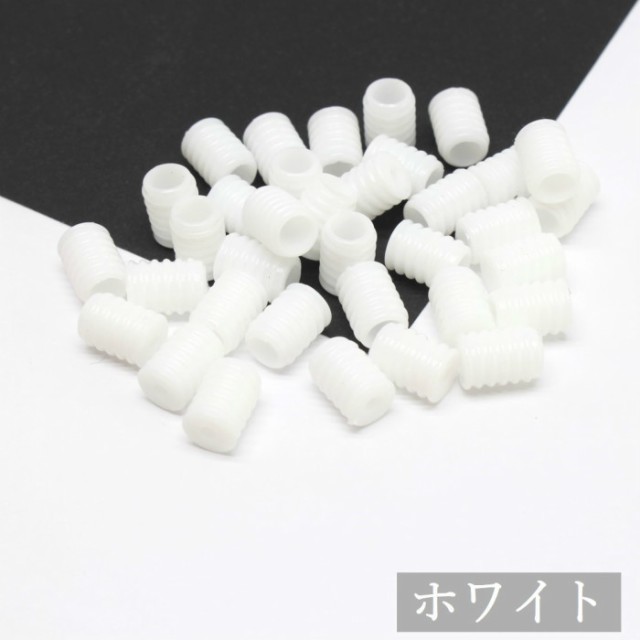 マスク ゴム 紐 調整 ストッパー 筒形 50個 紐通し付き 多色選