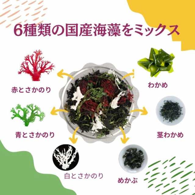 6種類 の 九州 産 海藻 サラダ お得 な 50g 2袋 セット 乾燥 ミックス 国産 原料100 送料無料 わかめ 茎わかめ めかぶ の通販はau Pay マーケット よかもん問屋