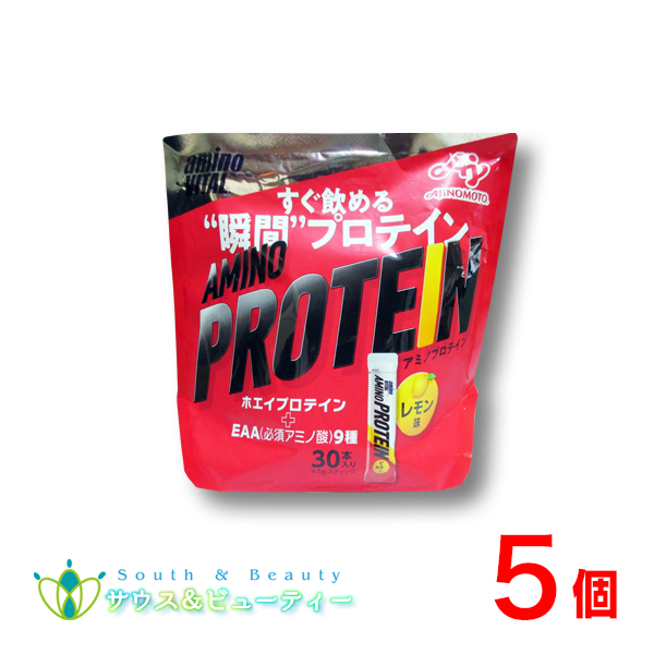 アミノバイタル アミノプロテイン 　レモン味 30本入パウチ×5個の通販は 14,245円