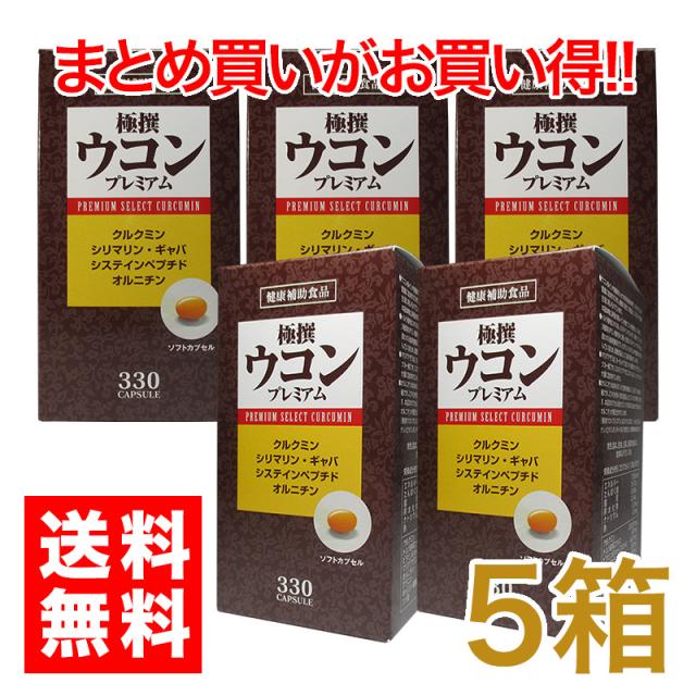 極撰ウコン　プレミアム330粒 5本セット　クルクミン、システインペプチド、シリマリン、オルニチン、シソ油、大豆レシチン、ビタミンＥ、ギャバ　ダイエット お酒　ウコン粒 しじみ 1本_2