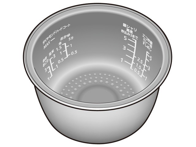 ARE50-H04 パナソニック 炊飯器用 内釜 内なべ SR-SPA106・SR-SPA107・SR-PW106・SR-PW107対応 新品 純正  交換用 部品 Panasonicの通販はau PAY マーケット - セレクトショップ 2CUBE | au PAY マーケット－通販サイト