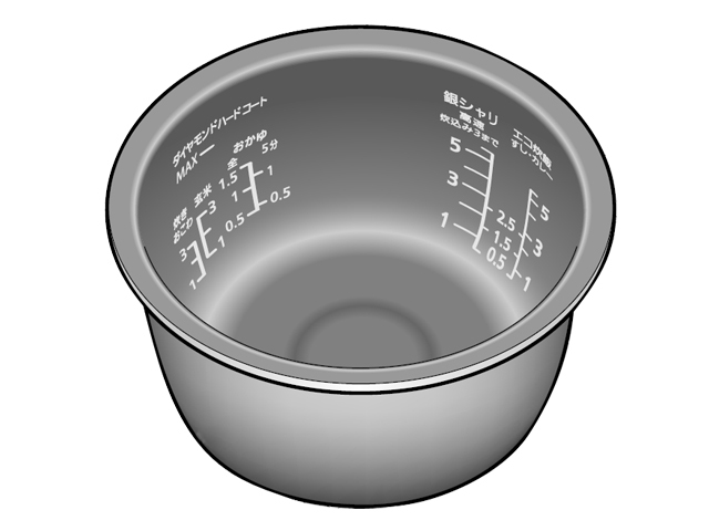ARE50-K56 パナソニック 炊飯器用 内釜 内なべ SR-PB18E6・SR-PB18E7・SR-PB18E4・SR-PB18E5対応 新品 純正 交換用 部品 Panasonicの通販は 8,041円
