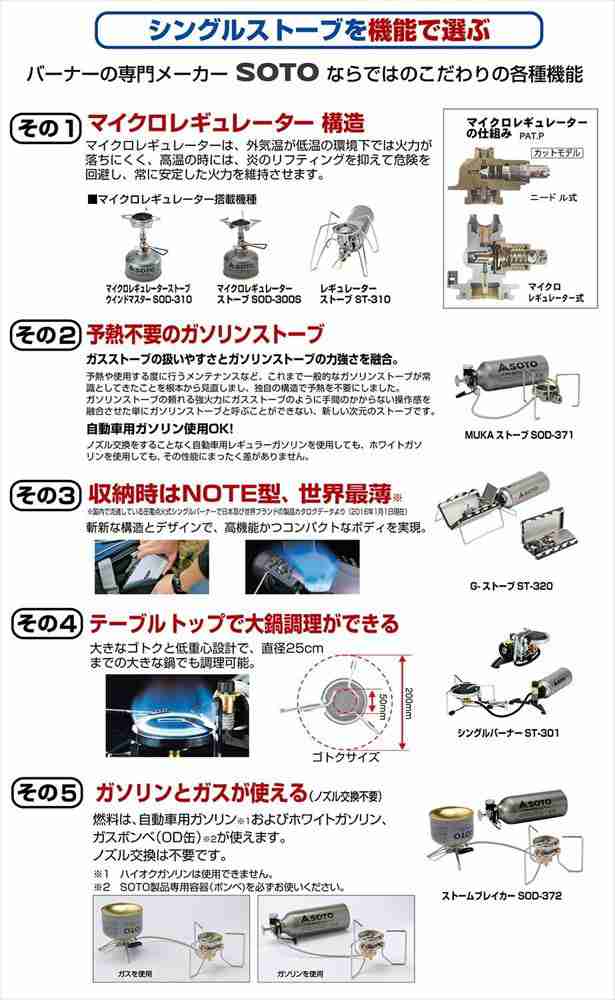 楽天市場】SOTO 新富士バーナー マイクロレギュレーターストーブ
