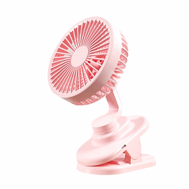 卓上扇風機 小型 静音 USB給電式 ミニファン 熱中症対策 ピンク