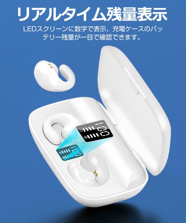 Bluetooth5.3 骨伝導 ワイヤレスイヤホン Bluetooth イヤホン